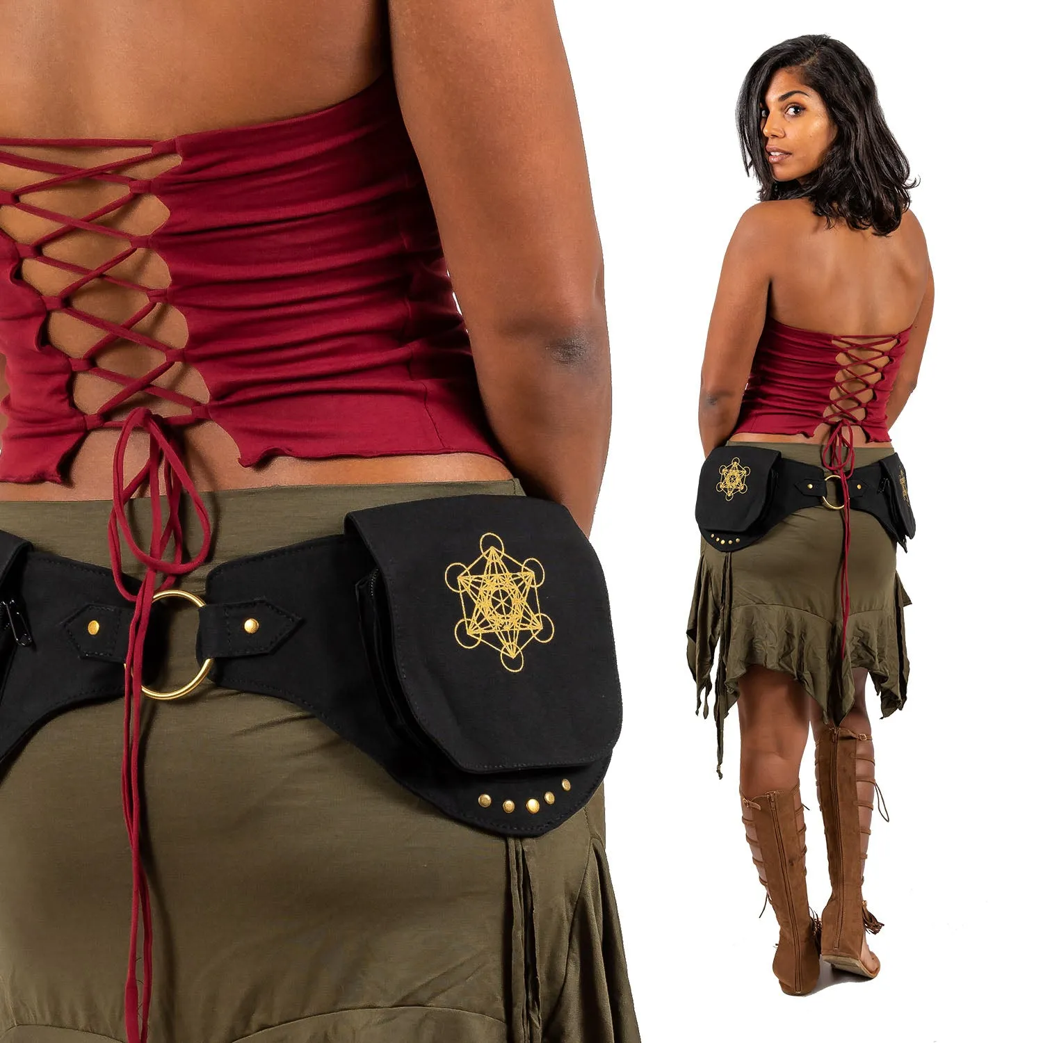 Metatrons Cube Double Pocket Belt