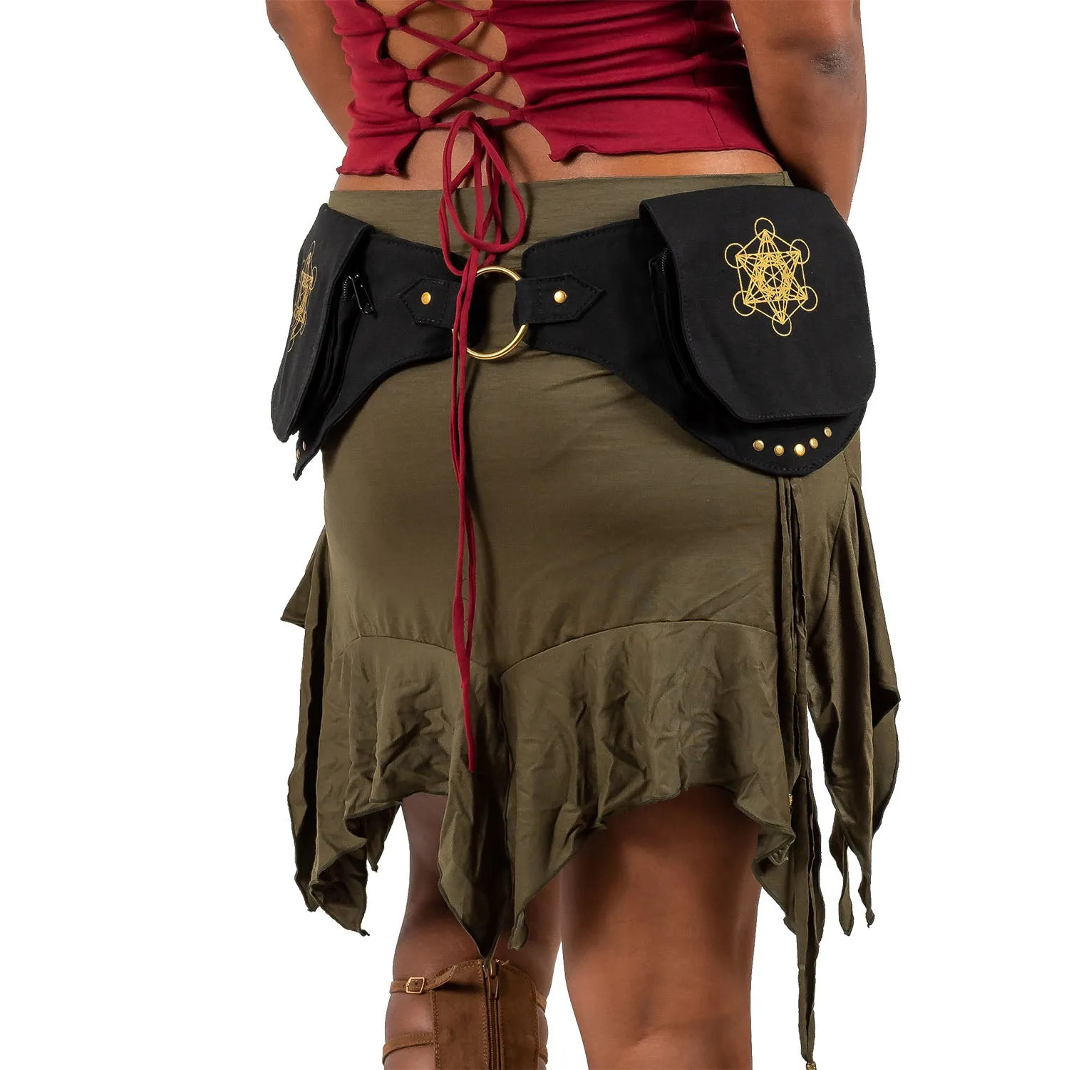 Metatrons Cube Double Pocket Belt