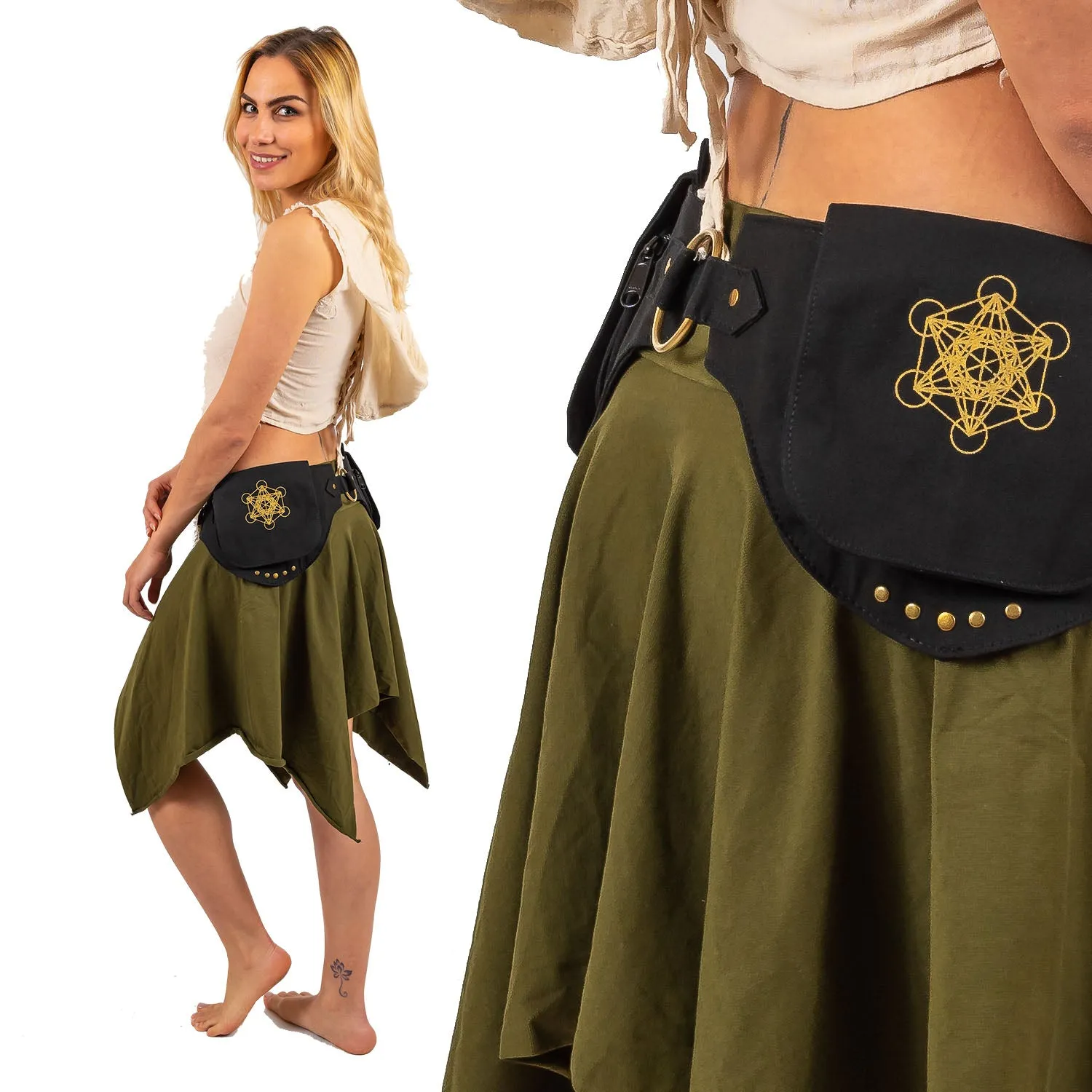 Metatrons Cube Double Pocket Belt
