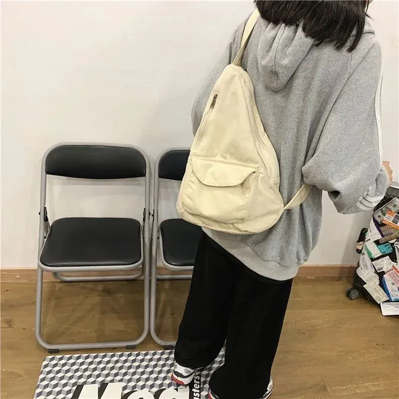 Mqtime Women's Handbags Trend Luxury Designer Handbag Canvas Female Casual Shoulder Crossbody Bag For Ladies Women Messenger Bags