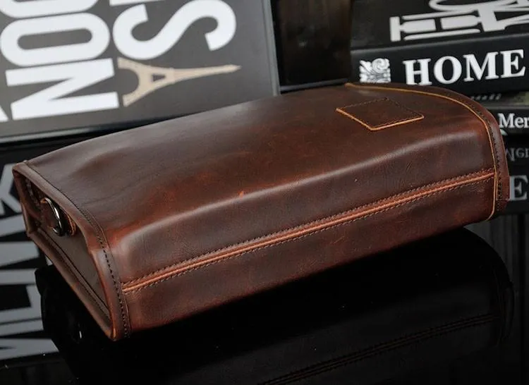 MRoyale™ Men's Leather Briefcase Messenger Crossbody Satchel Bag