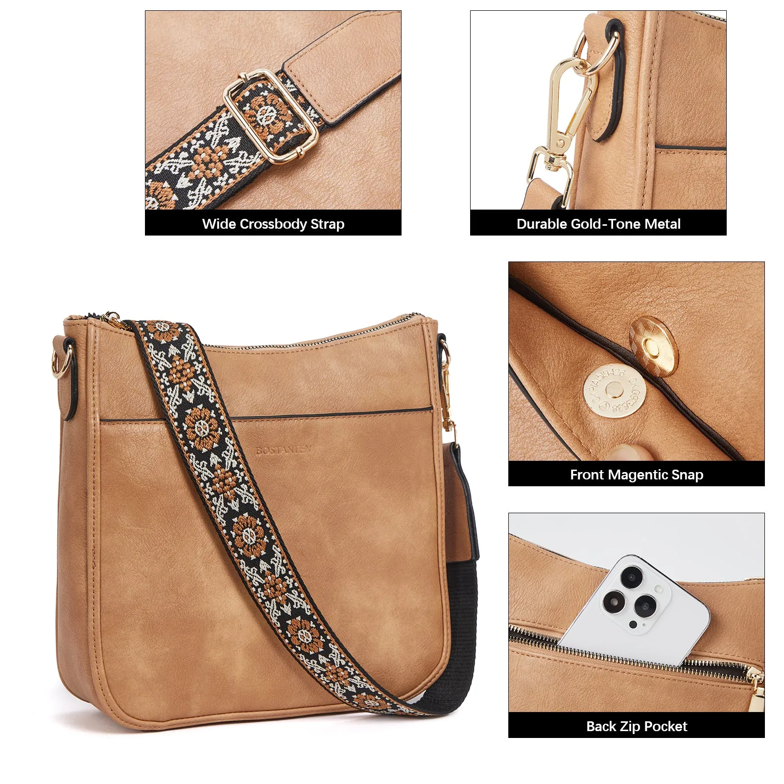 Nola Colorful straps Medium Hobo Crossbody Bag