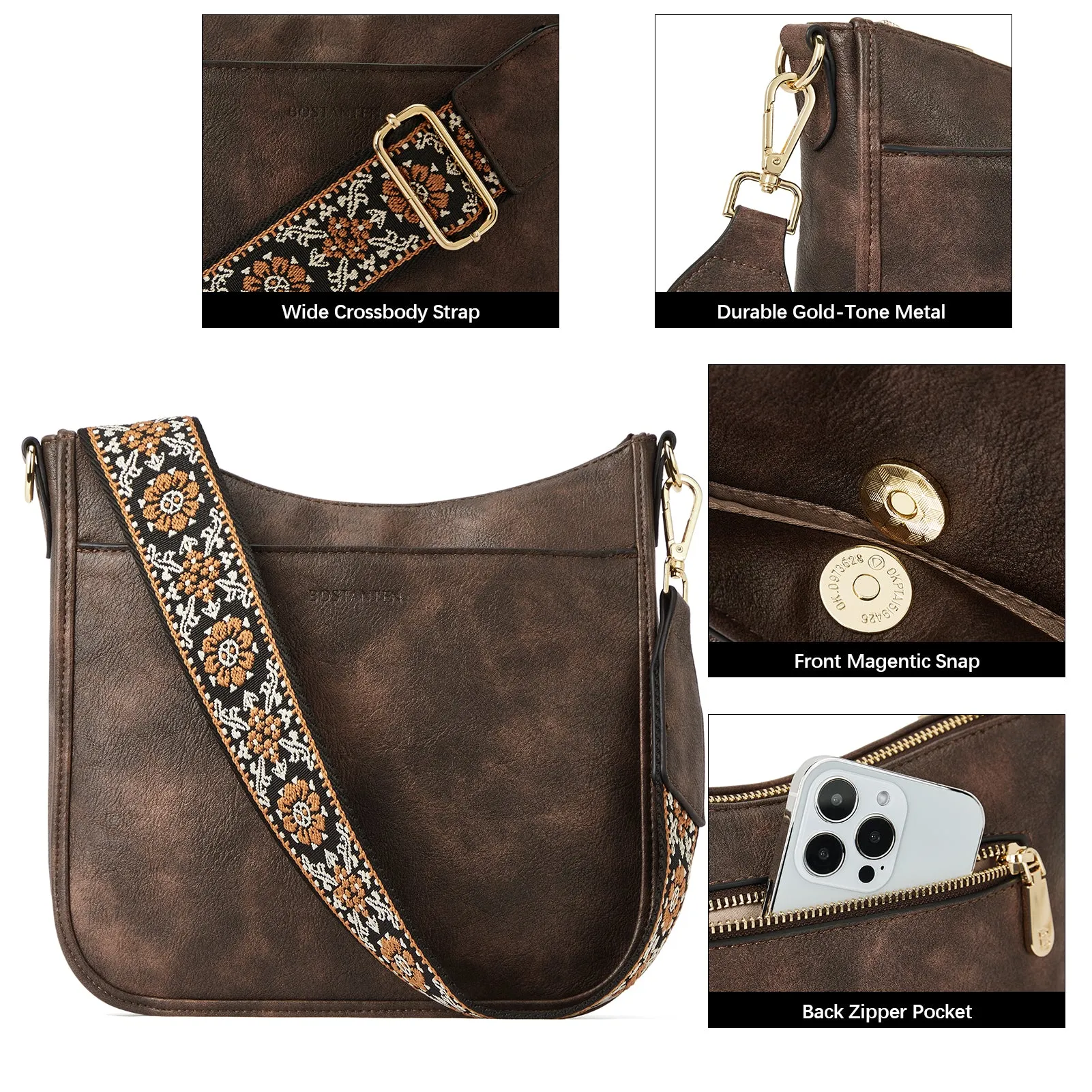 Nola Colorful straps Medium Hobo Crossbody Bag