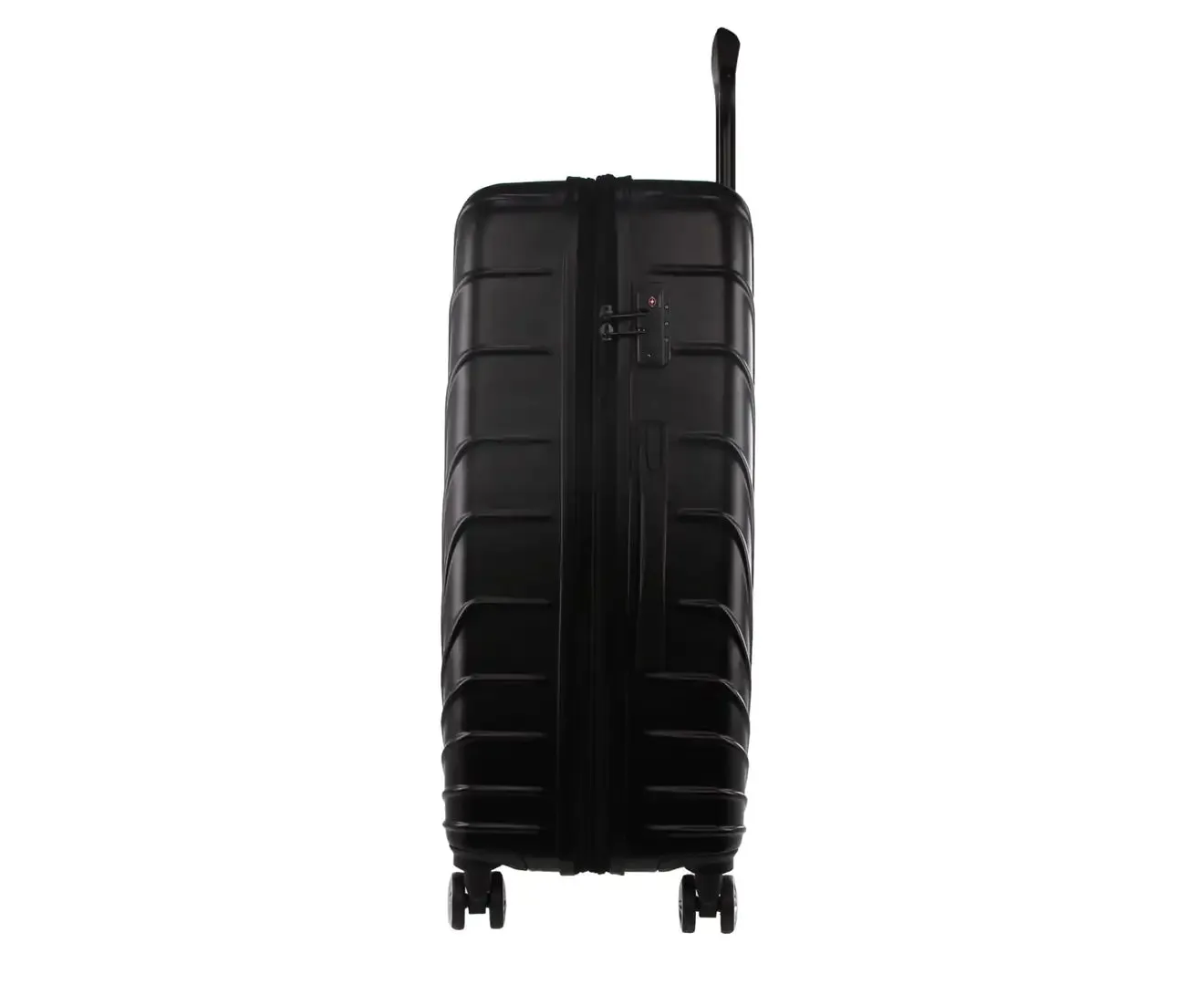 Pierre Cardin Hard Shell 4 Wheel Suitcase - Large - Black - Expandable - Lightweight