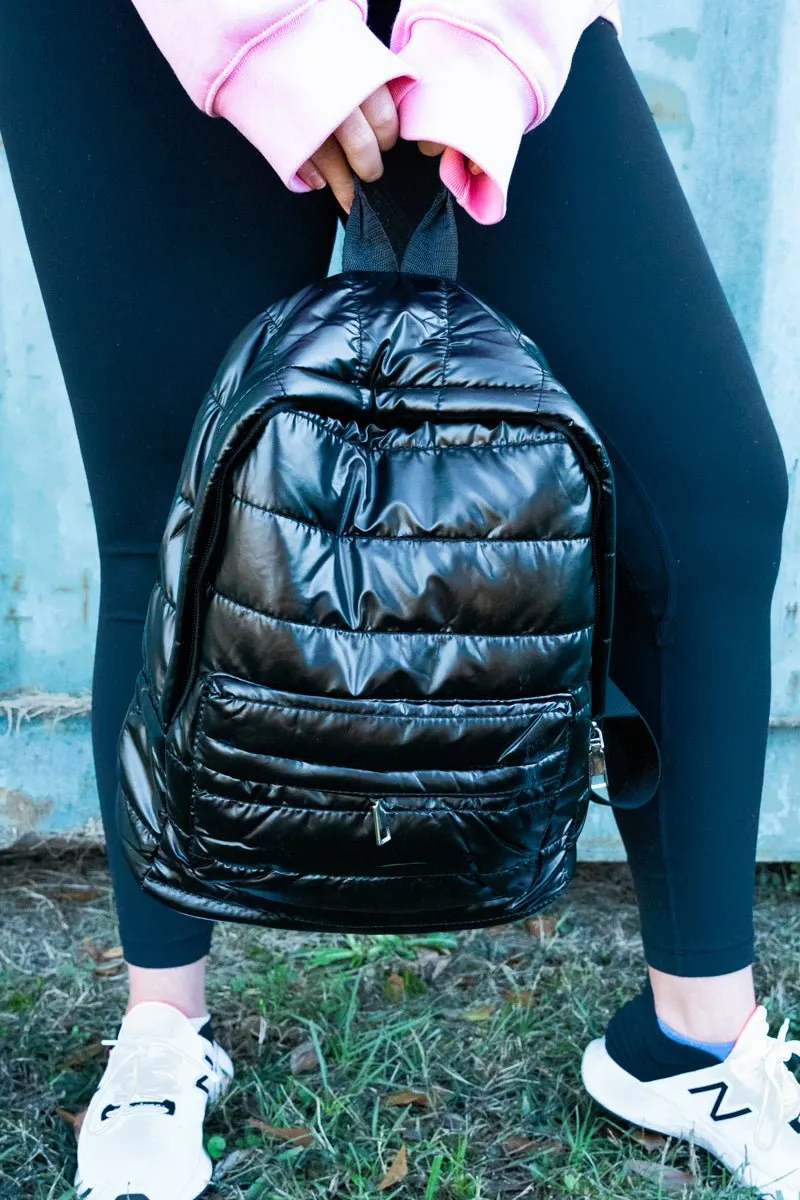 SALE! Lakeland Black Small Puffy Backpack