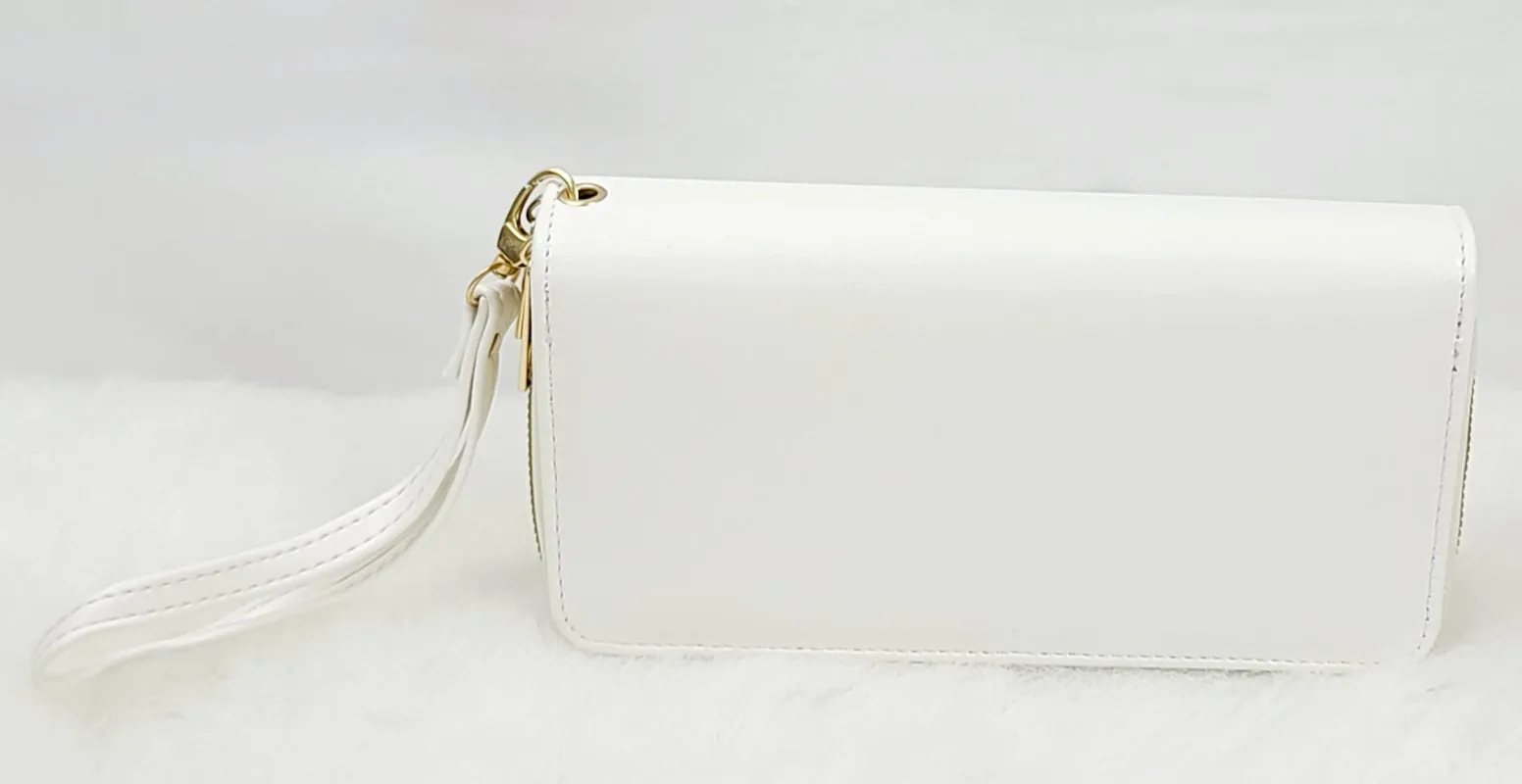 Solid Double Zipped Wallets