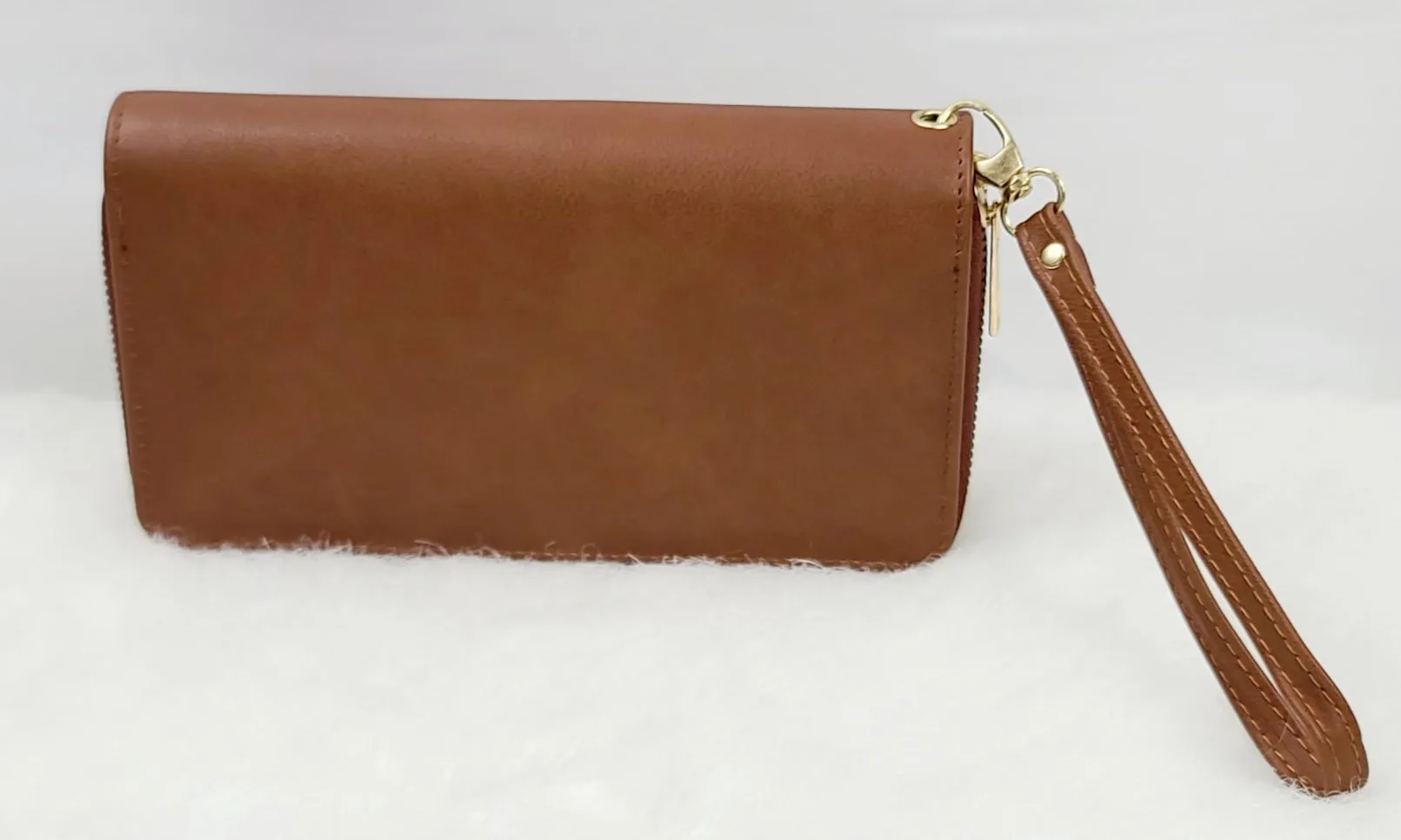 Solid Double Zipped Wallets