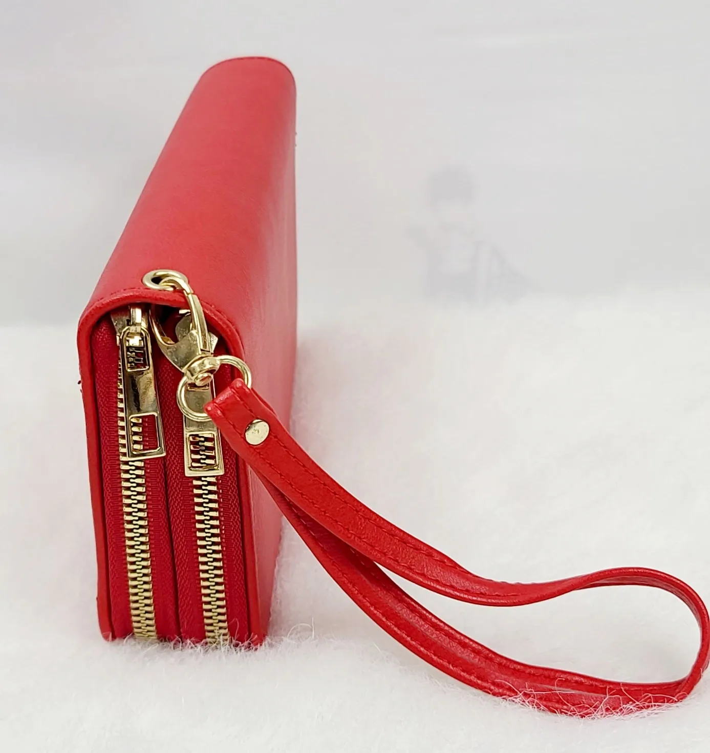 Solid Double Zipped Wallets