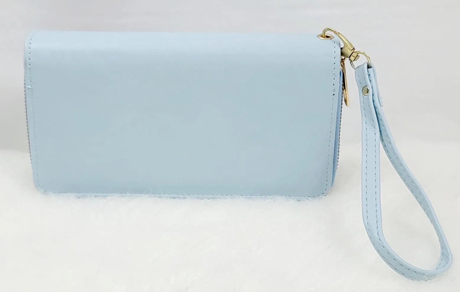 Solid Double Zipped Wallets