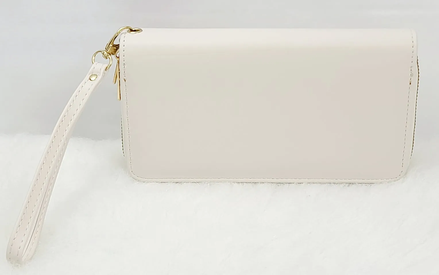 Solid Double Zipped Wallets