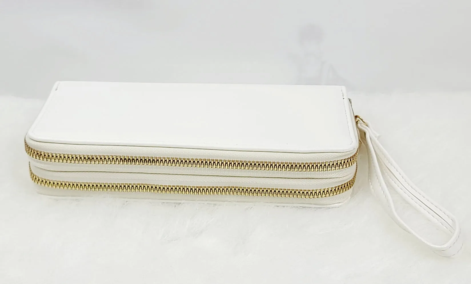 Solid Double Zipped Wallets