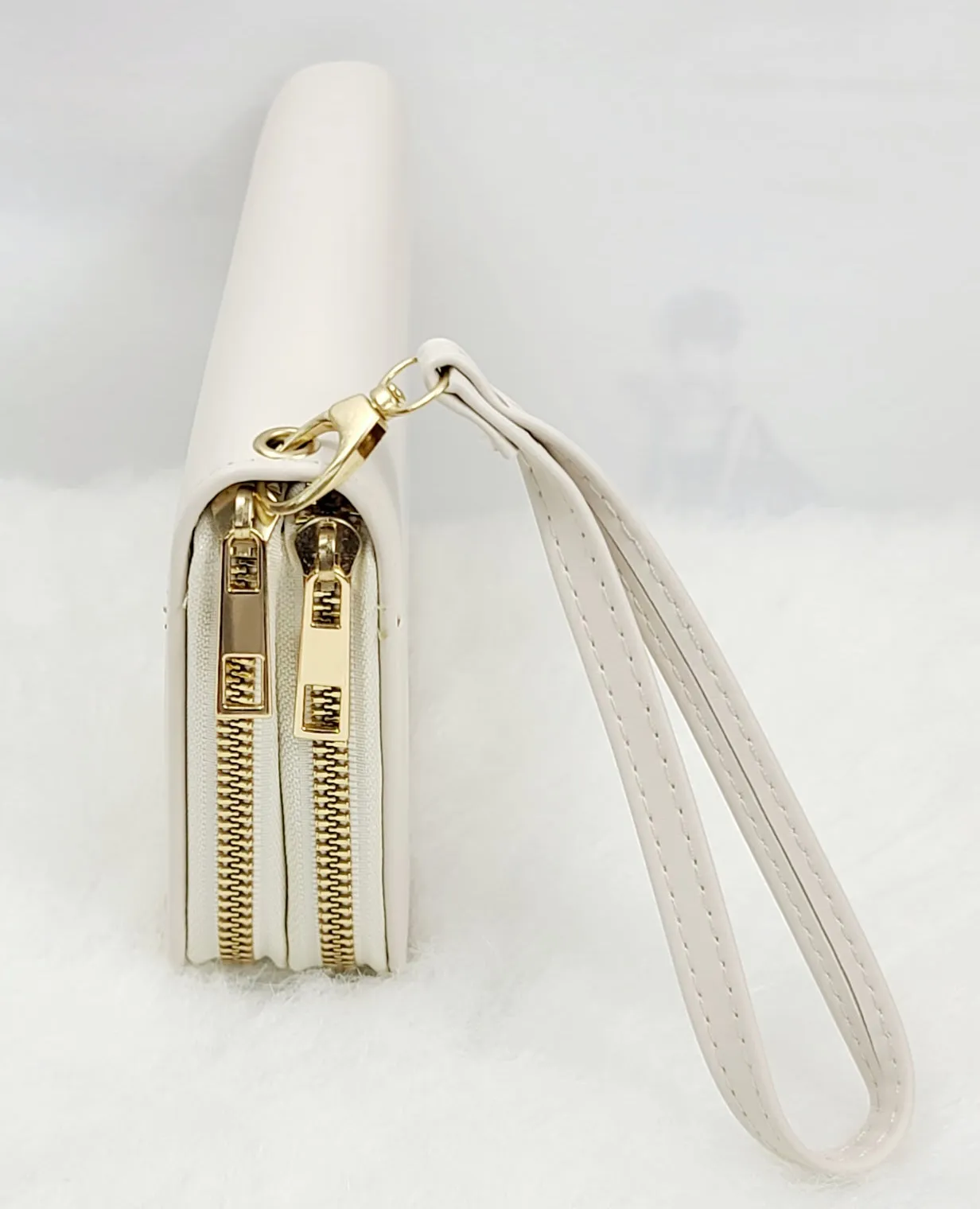 Solid Double Zipped Wallets