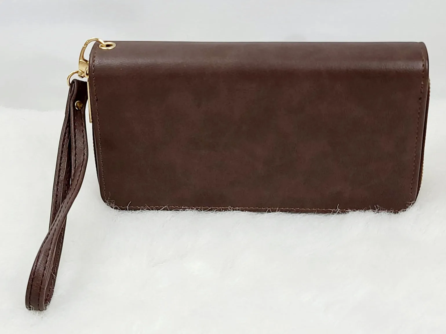 Solid Double Zipped Wallets