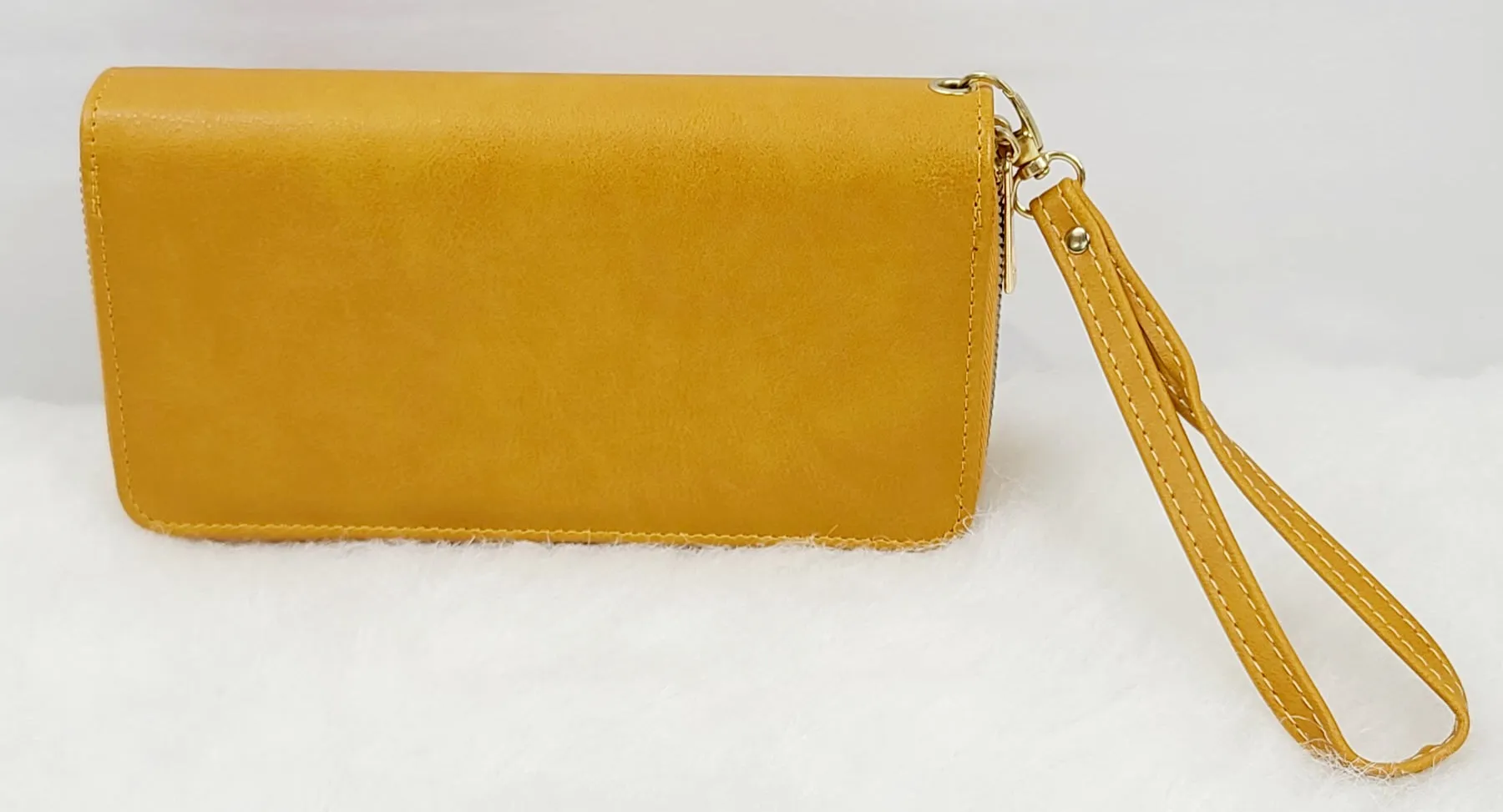 Solid Double Zipped Wallets
