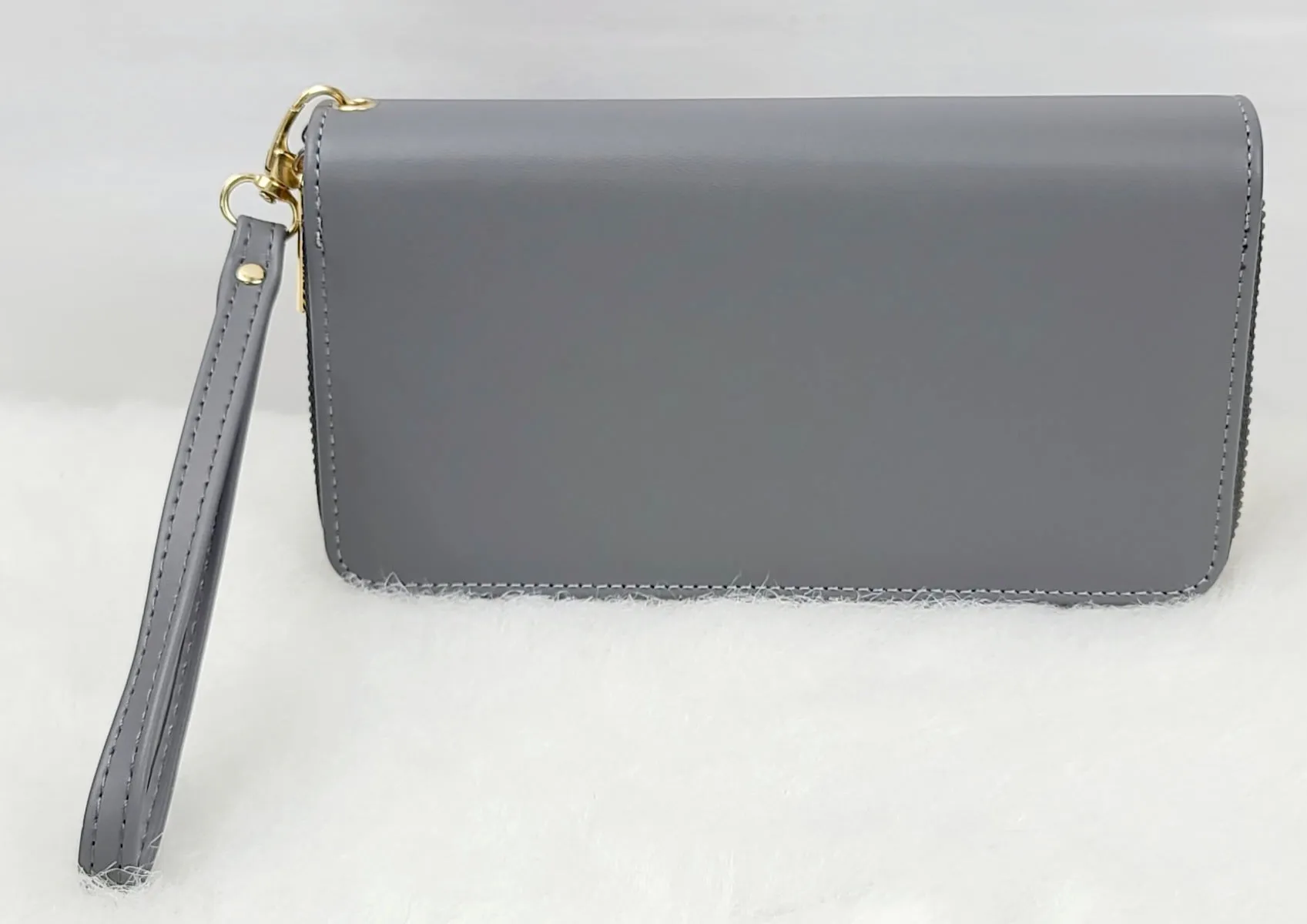 Solid Double Zipped Wallets