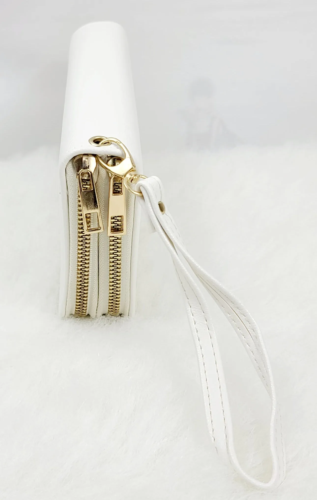 Solid Double Zipped Wallets
