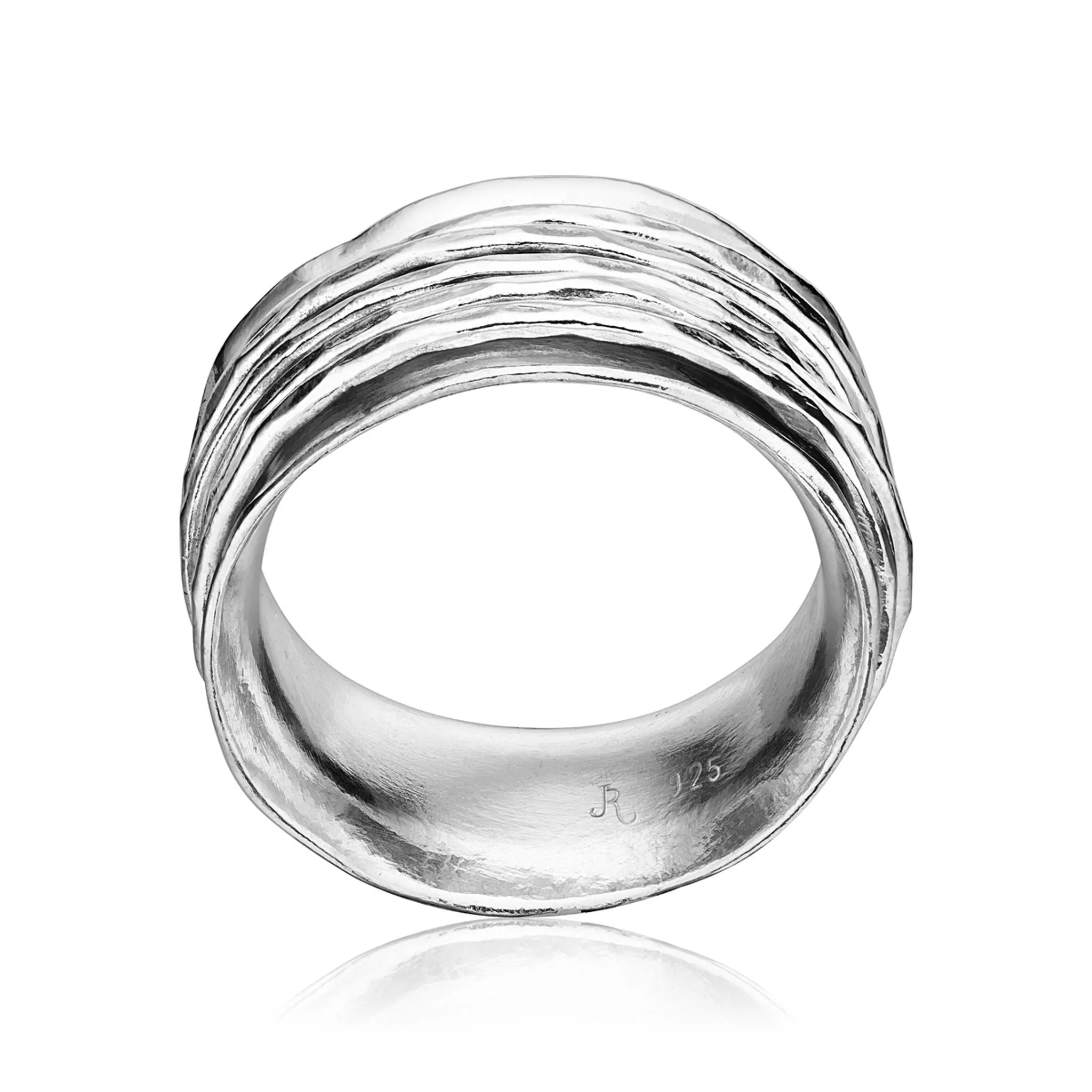Sterling Silver Hammered Spinner Ring