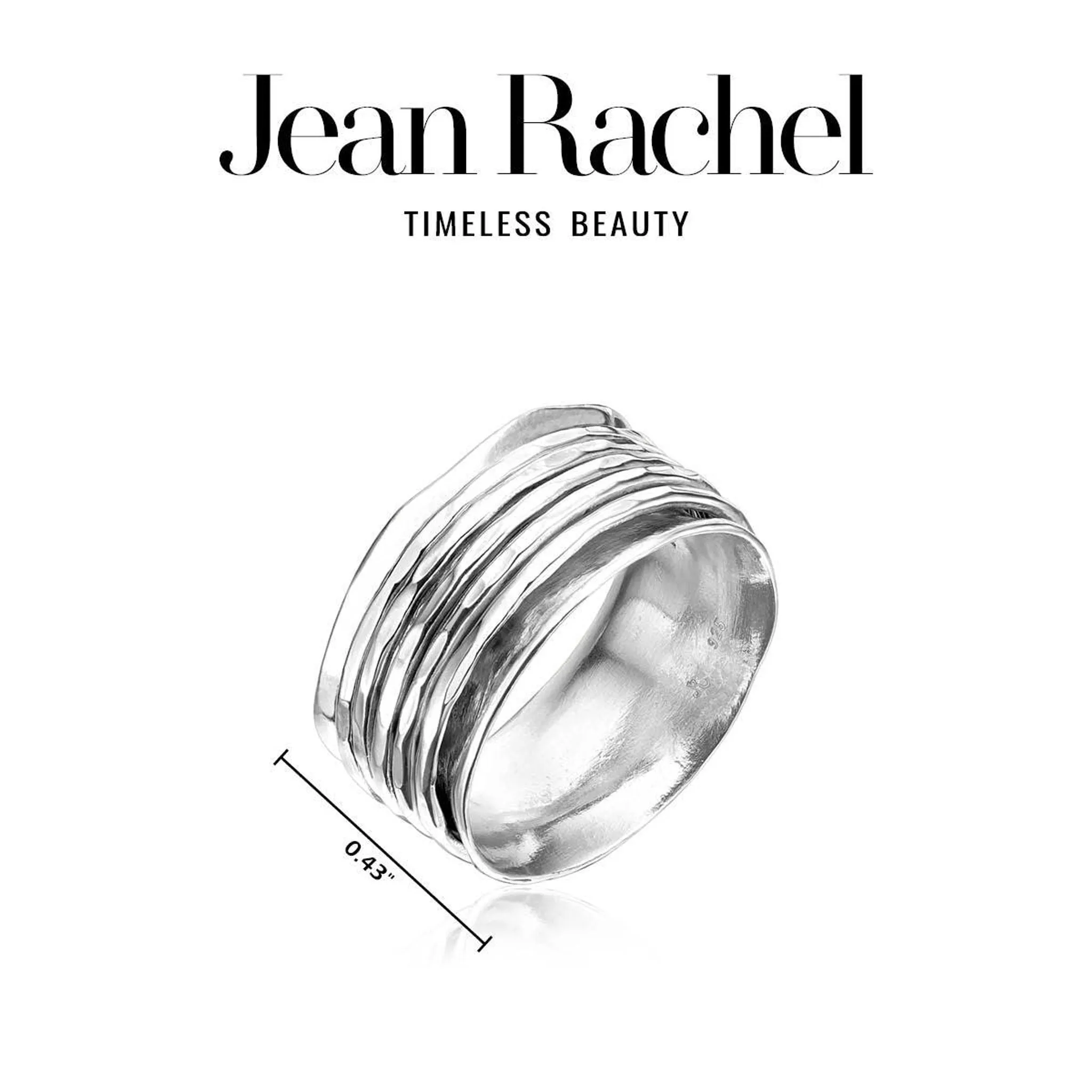 Sterling Silver Hammered Spinner Ring