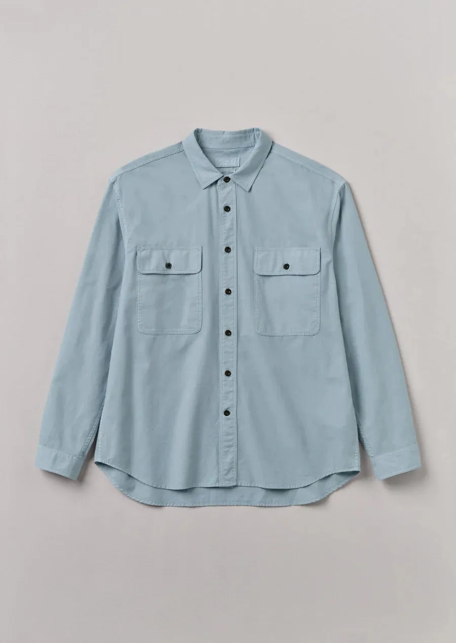 Toast | Garment Dyed Oxford workwear shirt | Mist Blue