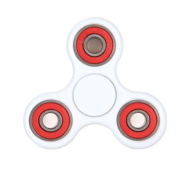 Top Lighting White Hand Spinner Fidget Toy ABS Plastic EDC Hand Spinner For Autism and ADHD Rotation Stress Relief Toy