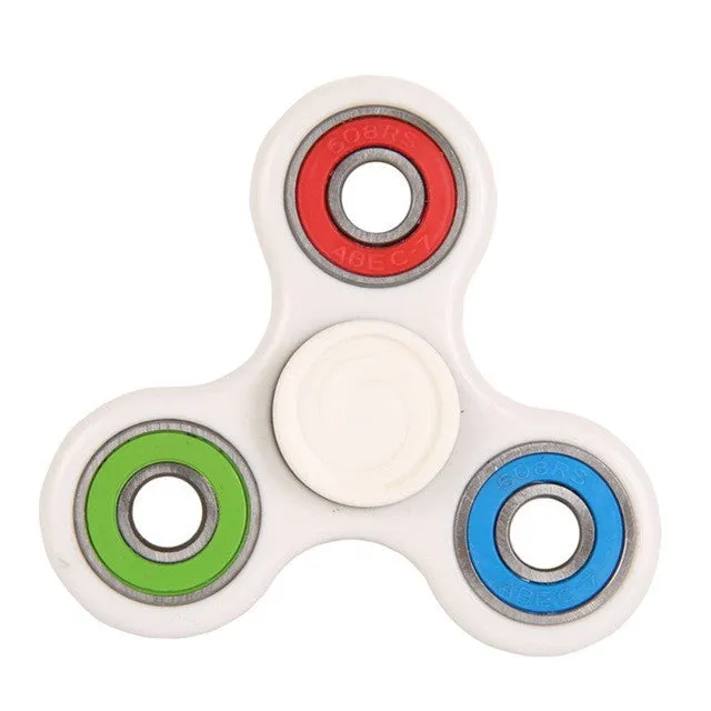 Top Lighting White Hand Spinner Fidget Toy ABS Plastic EDC Hand Spinner For Autism and ADHD Rotation Stress Relief Toy