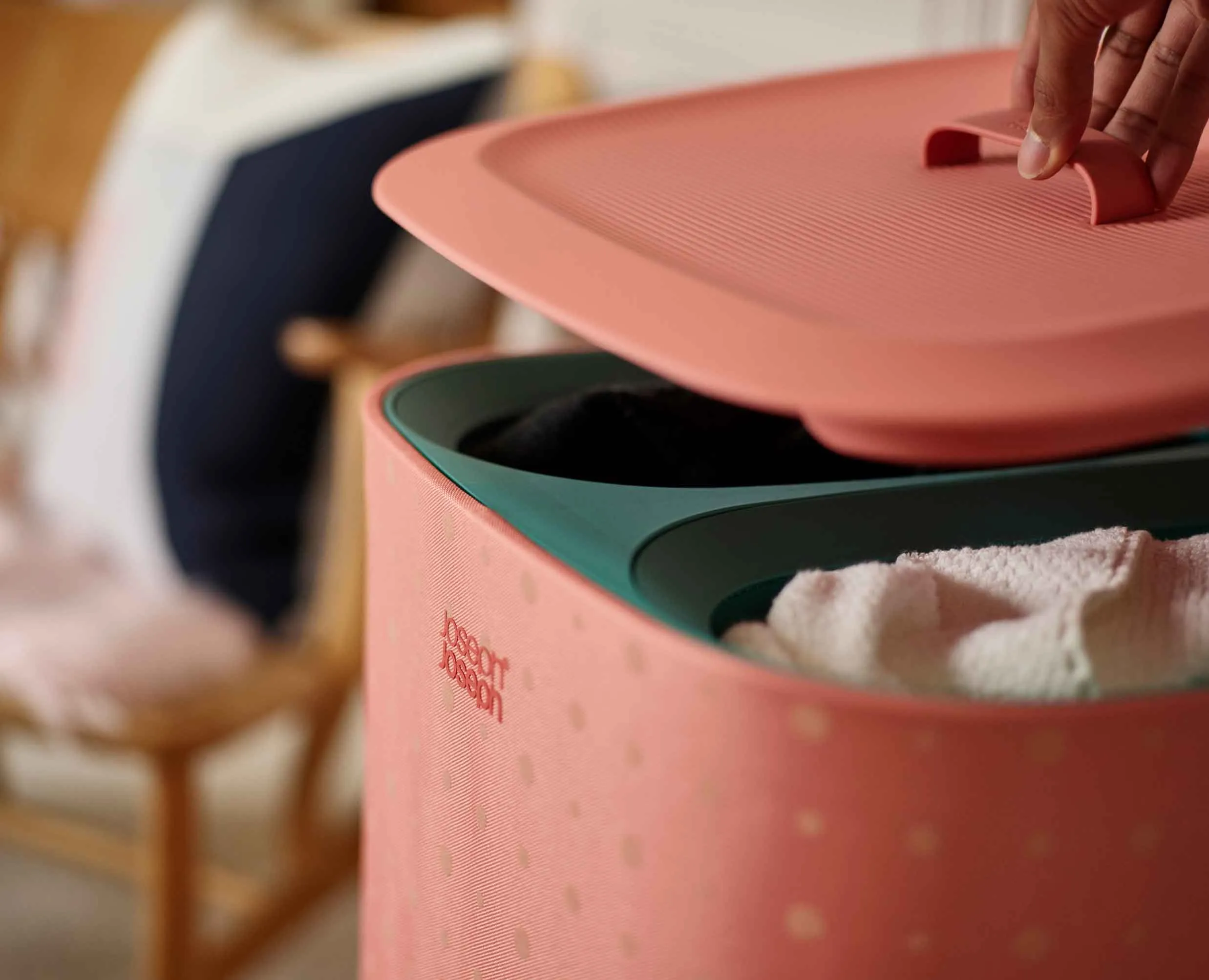 Tota Pop 60L Coral Laundry Separation Basket