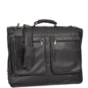 Travel Weekend Leather Suit Carrier Canico Black