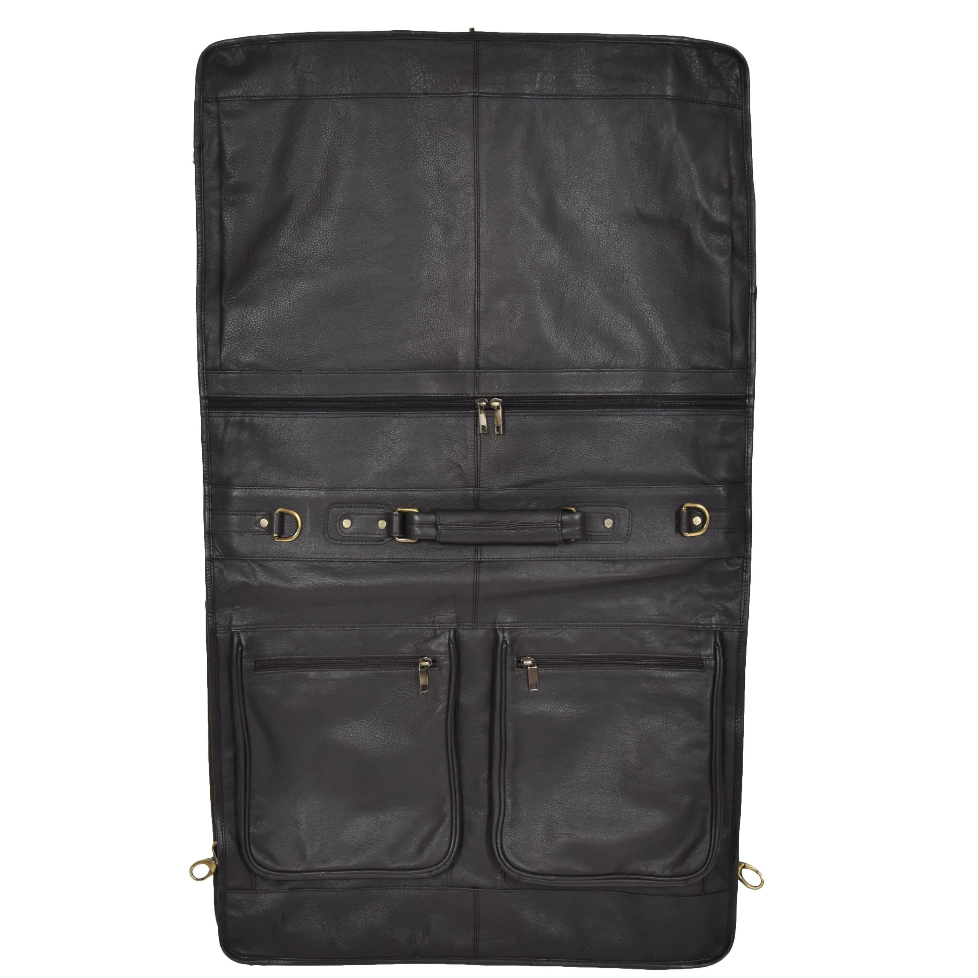 Travel Weekend Leather Suit Carrier Canico Black