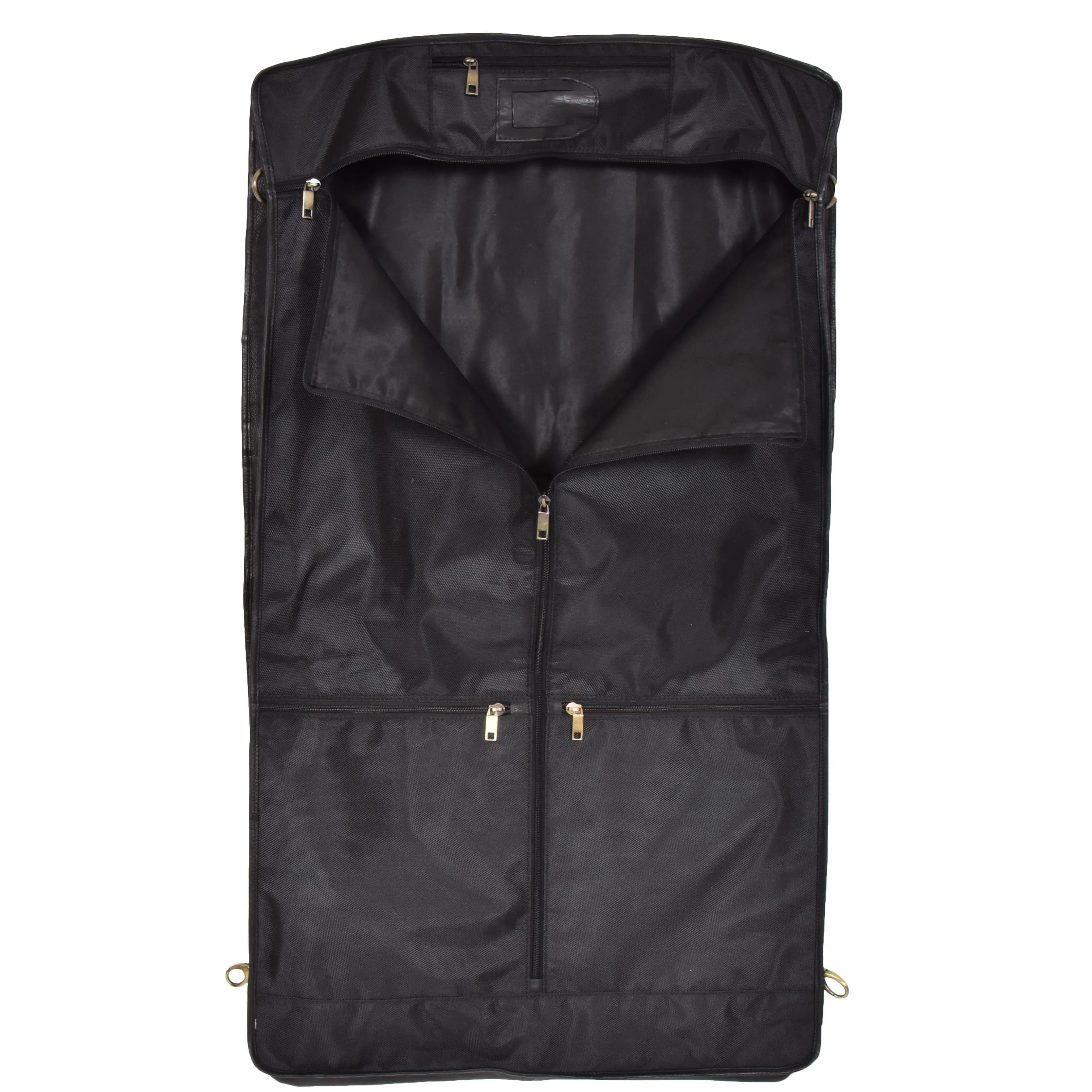Travel Weekend Leather Suit Carrier Canico Black