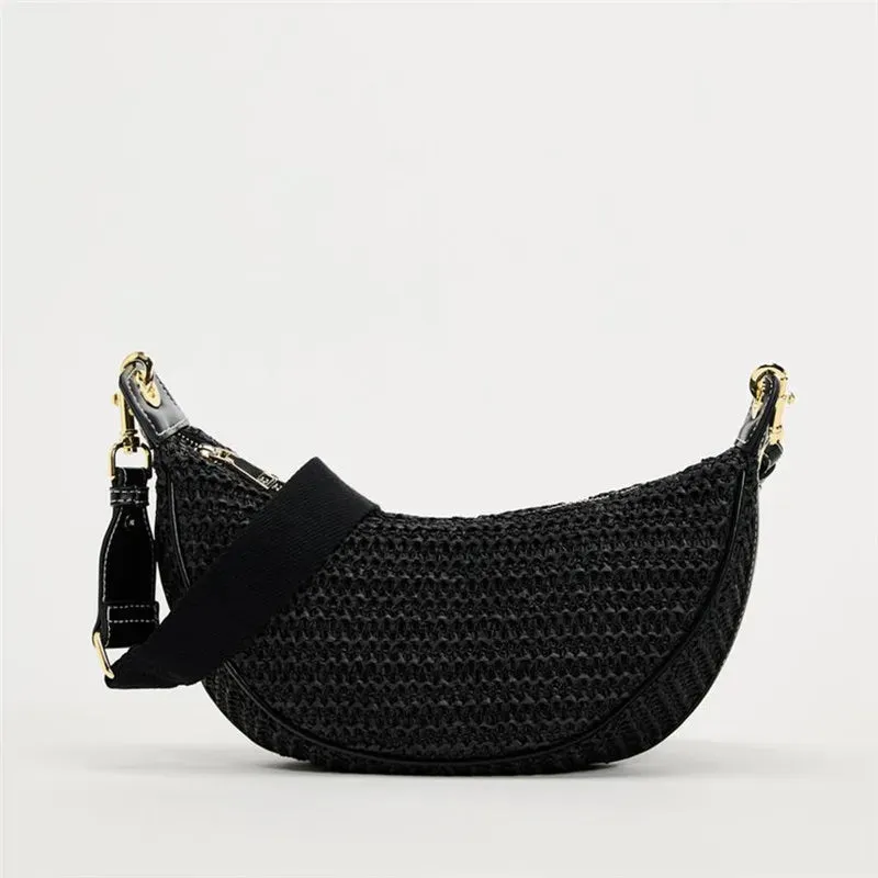 UAKISS  -  Ladies Summer Straw Woven Crossbody Bag Women Beach Holiday Shopping Woven Shoulder Handbag Messenger Purses for Women Bags