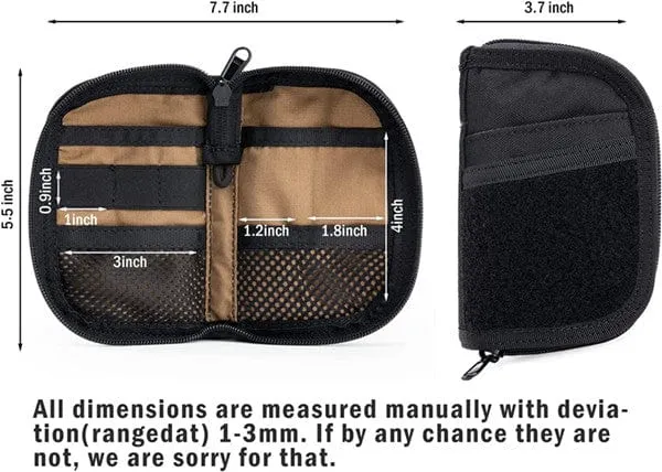 VE10 EDC Tool Pouch, Small EDC Organizer Pouch with 7 Pockets