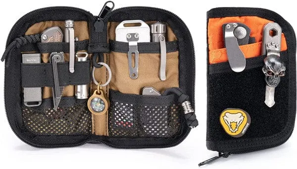 VE10 EDC Tool Pouch, Small EDC Organizer Pouch with 7 Pockets