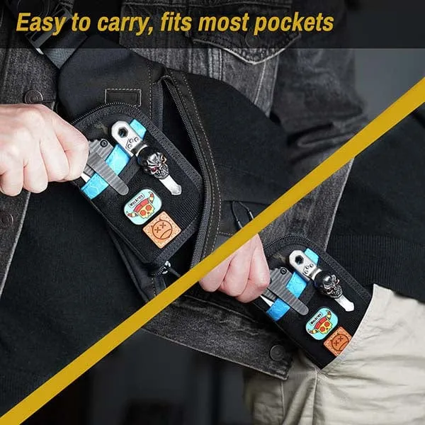 VE10 EDC Tool Pouch, Small EDC Organizer Pouch with 7 Pockets