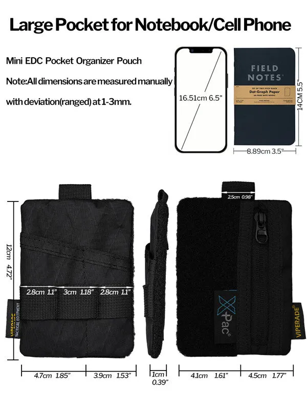 VE15-XPAC Pocket Organizer, EDC Multitool Pocket Pouch