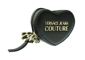 Versace Jeans Couture Black/Gold Heart Shaped Mini Chain Belt Bag