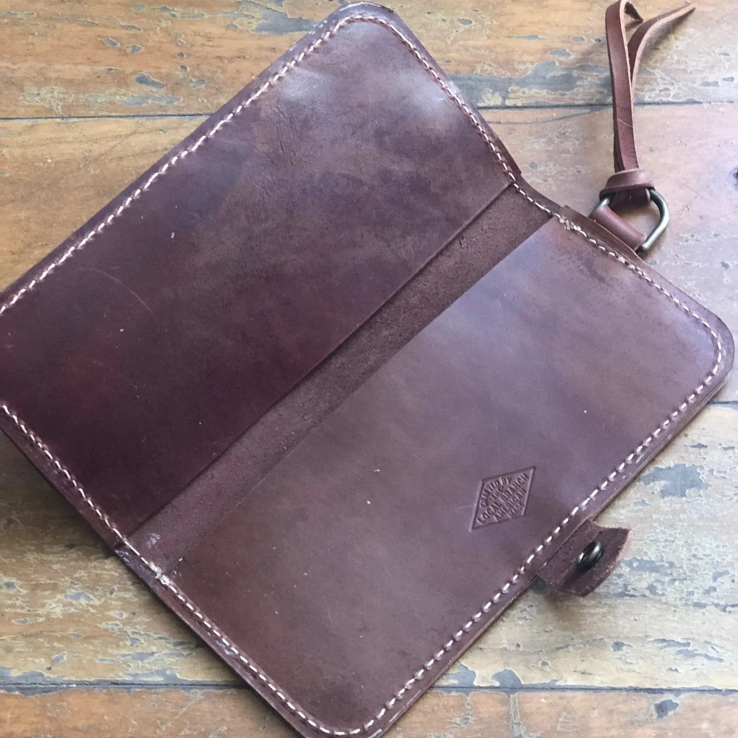 Woven Leather Fishtail Wallet - USA Made