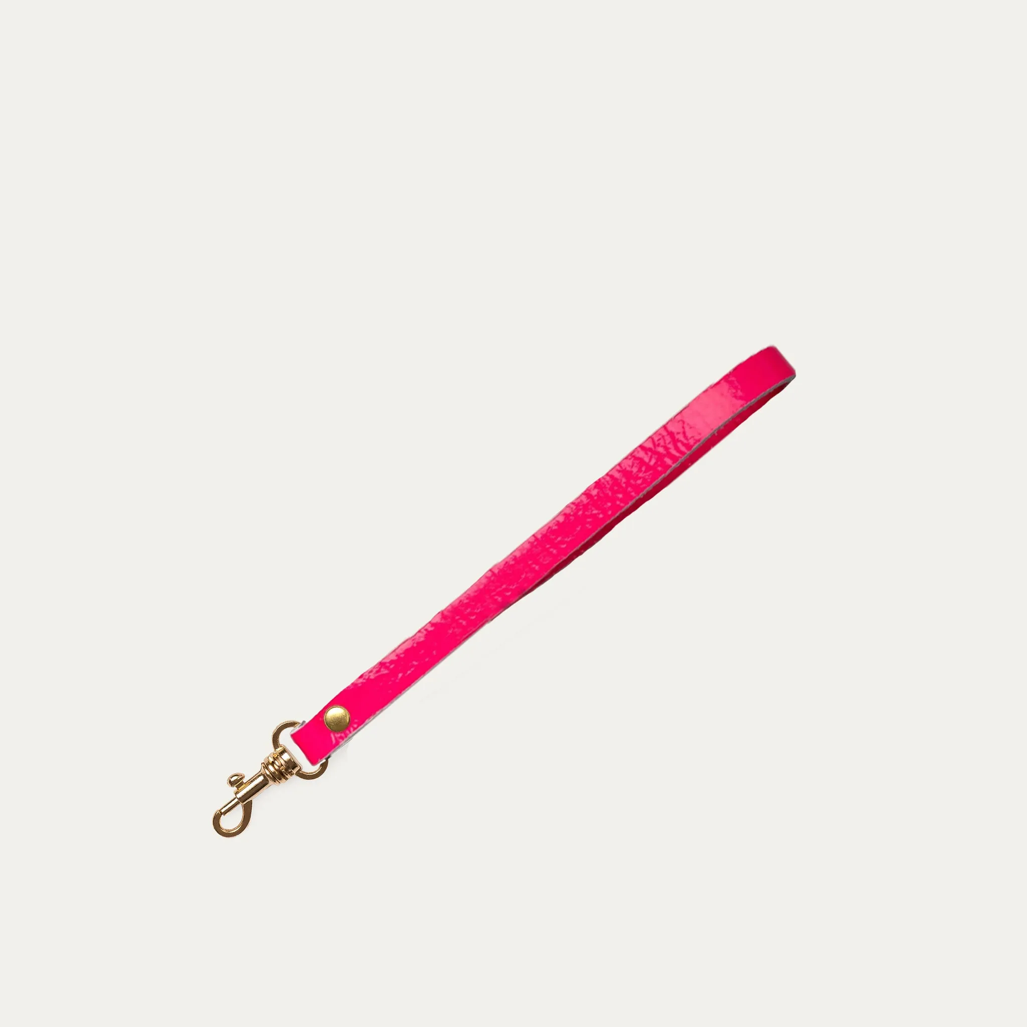 Wristlet Strap Attachment | Neon Pink   Gold Hardware